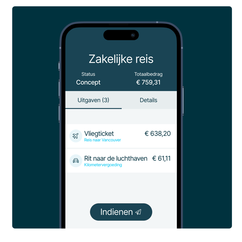 Zakelijke reis met Mobilexpense MXP 