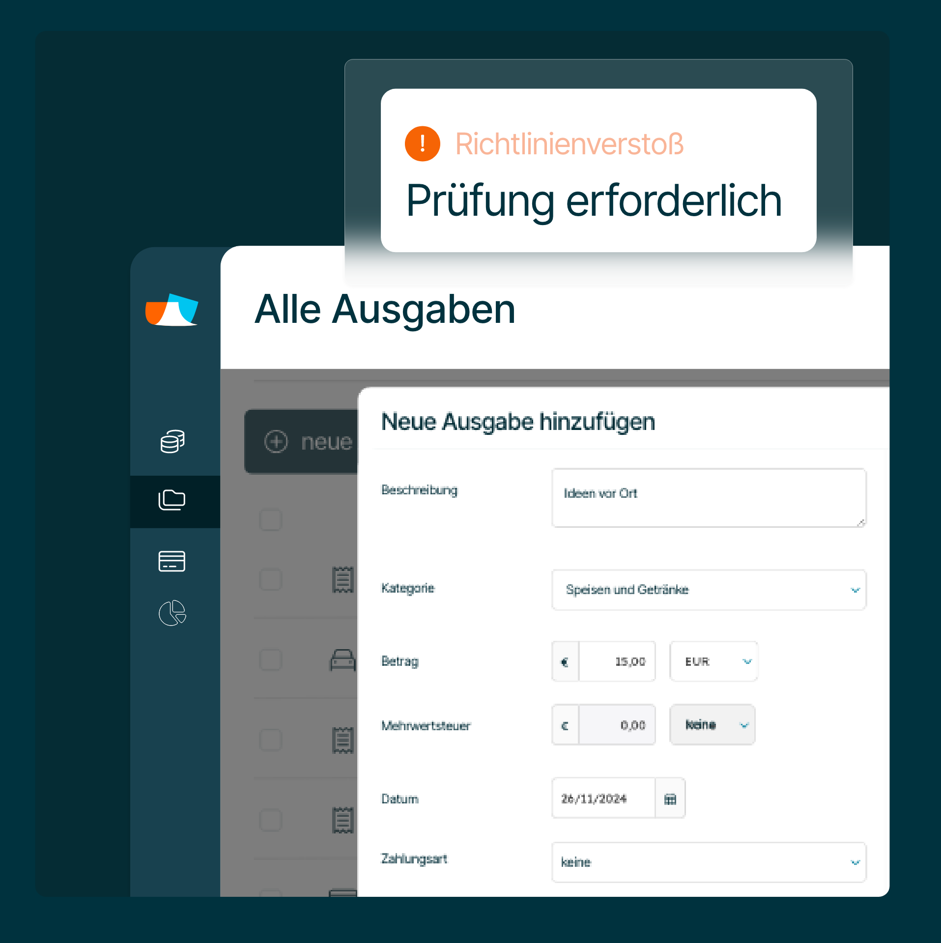Richtlinienverstoß wird automatisch angezeigt