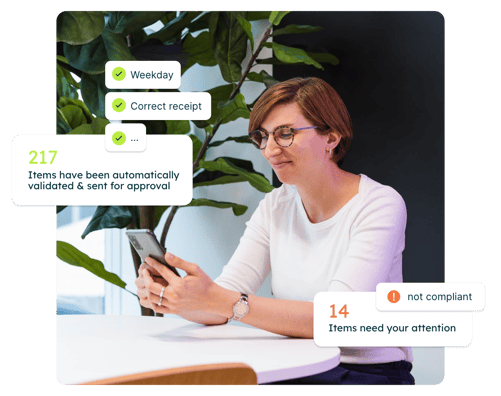 employee using expense automation