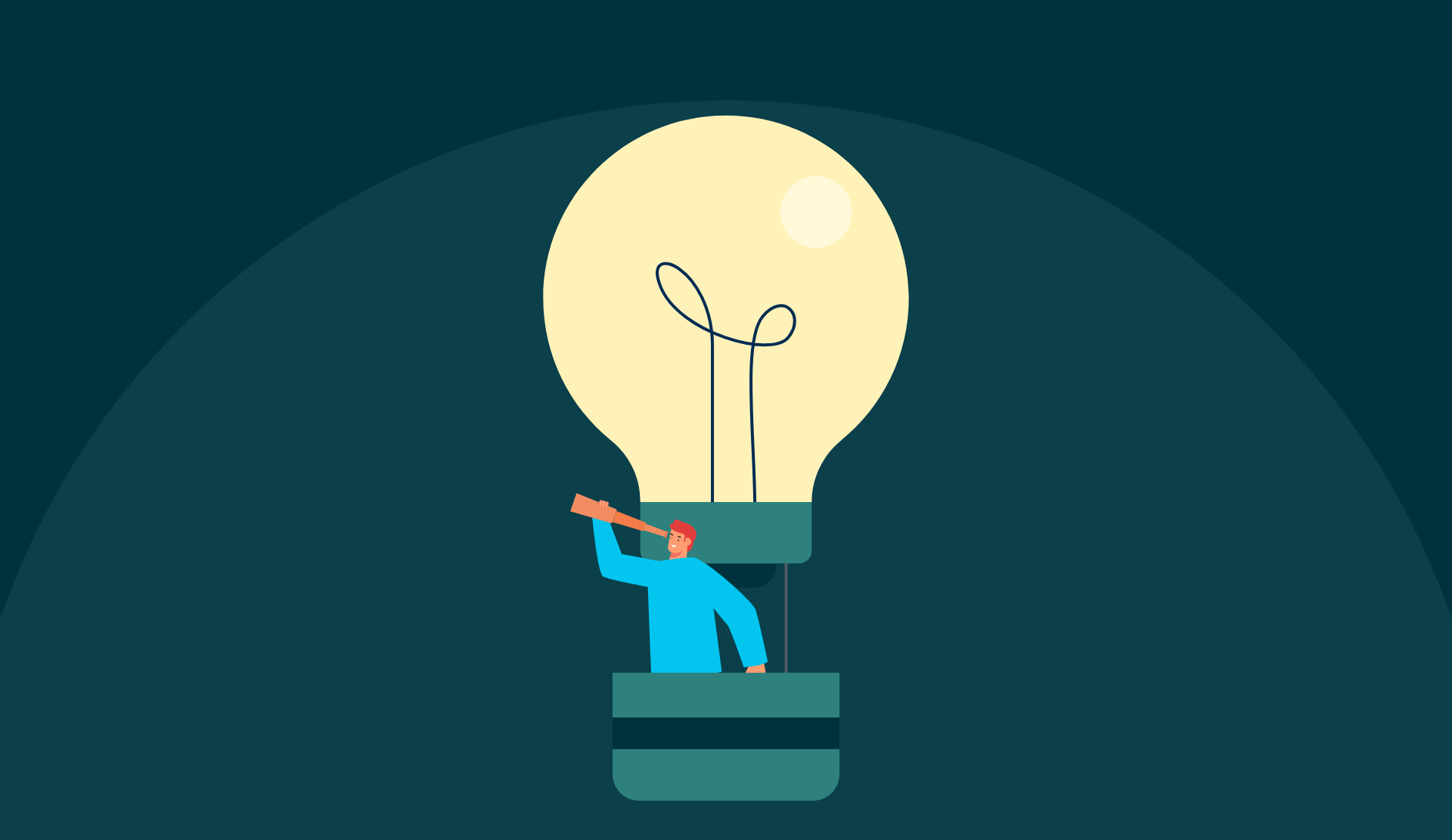 illustration with a light bulb