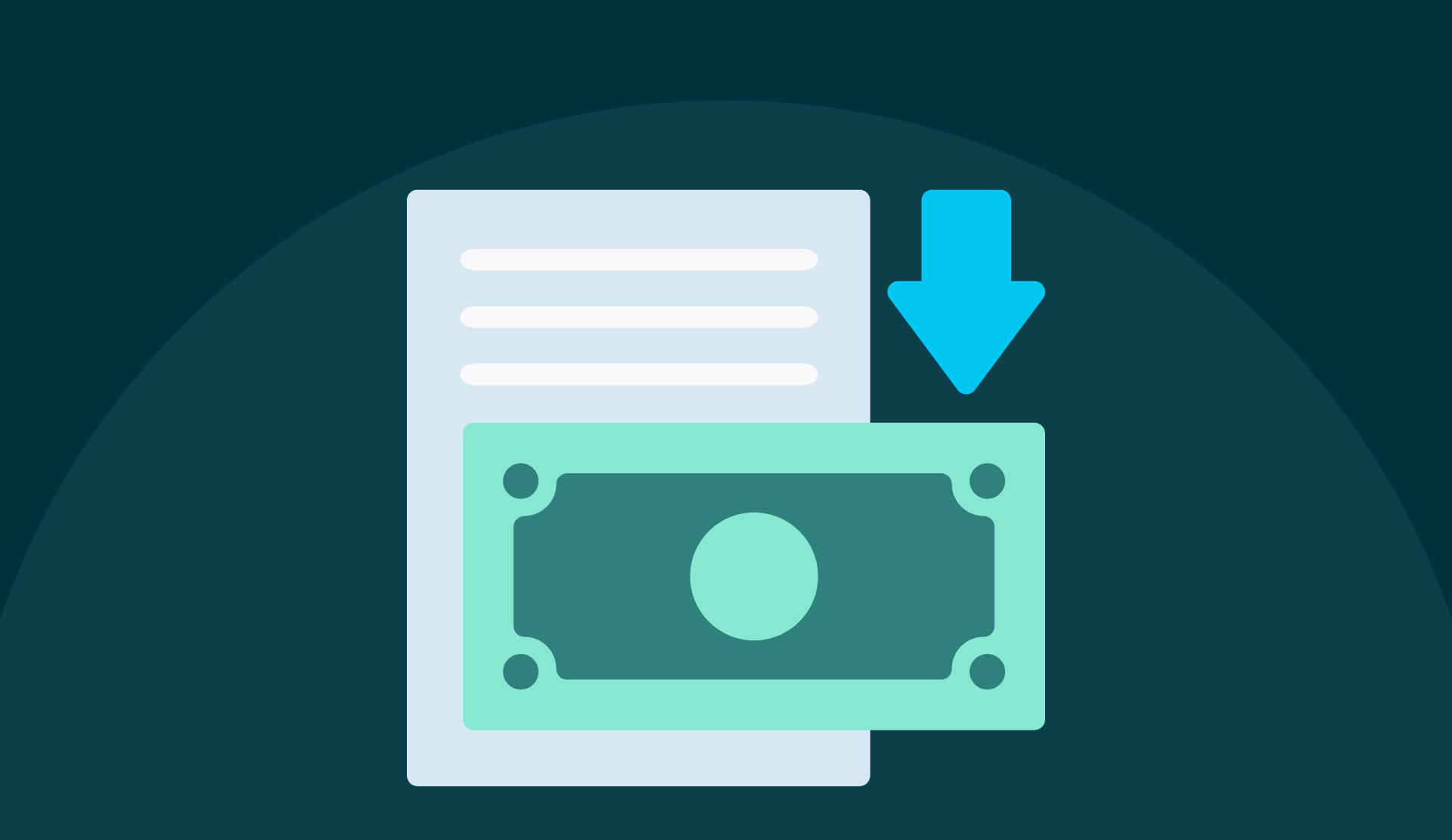 Illustration with a dollar representing cost control in project management