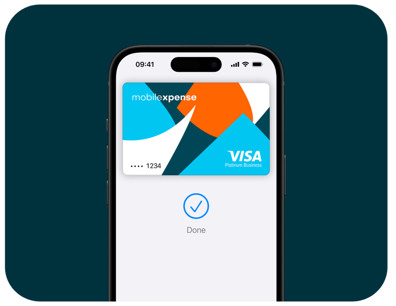 Mobilexpense company card integrated in Apple Pay