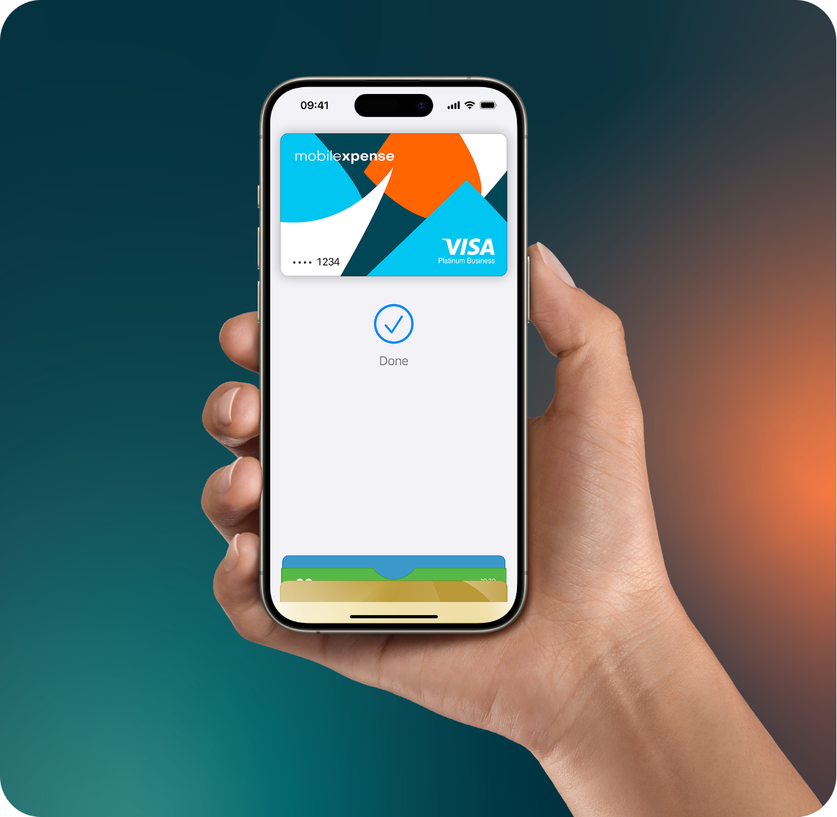 iPhone screen with Apple Pay
