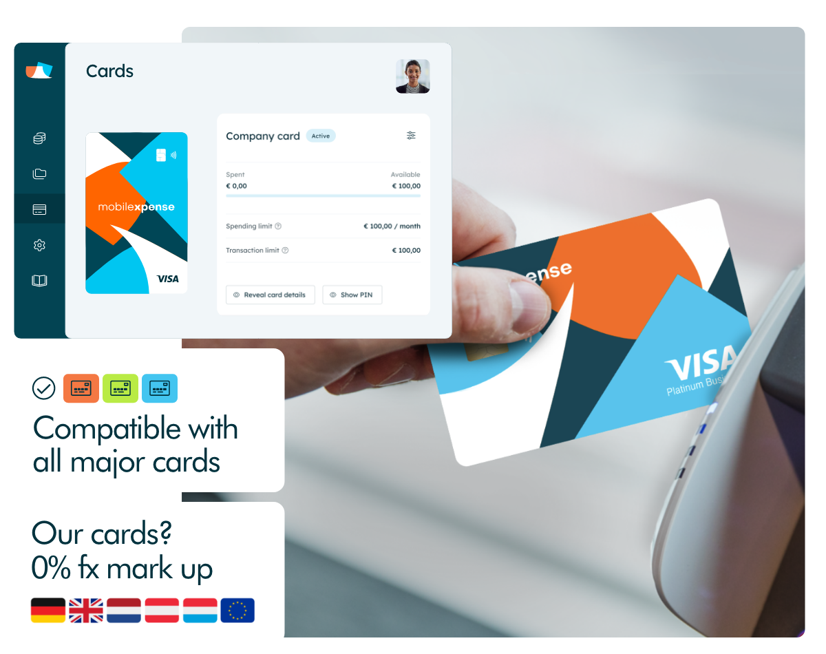 Mobilexpense credit cards for compnay expenses compatible with all cards