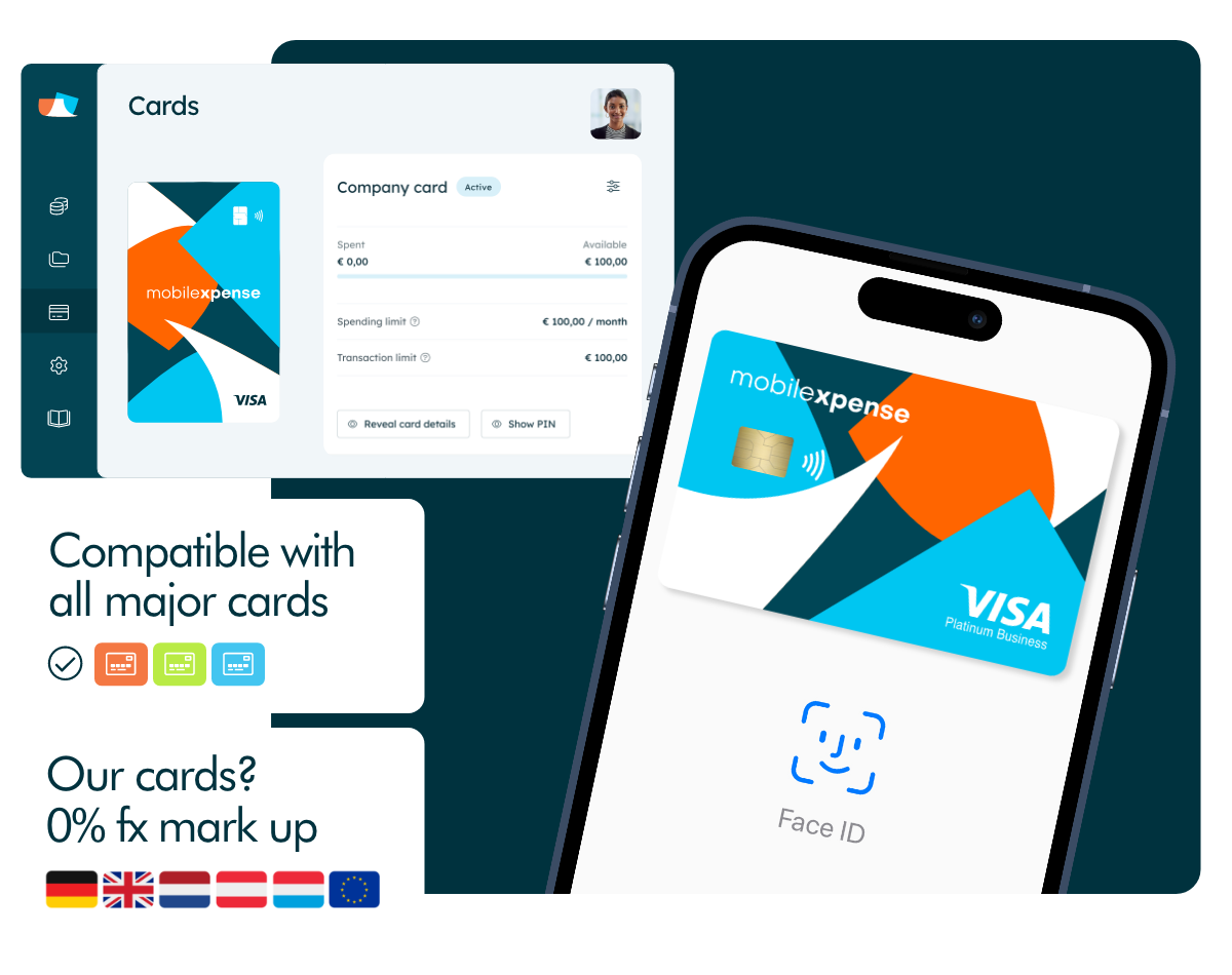 Mobilexpense company cards compatible with all major cards
