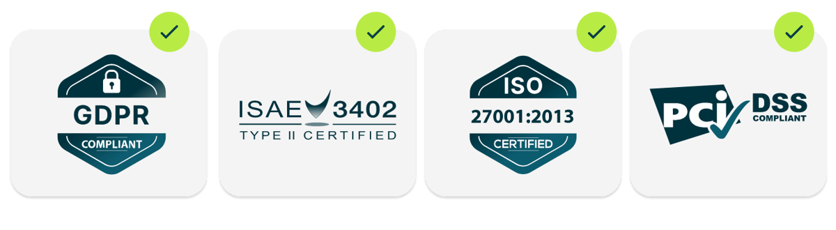 Mobilexpense compliant with GDPR, ISAE, ISO, PCI