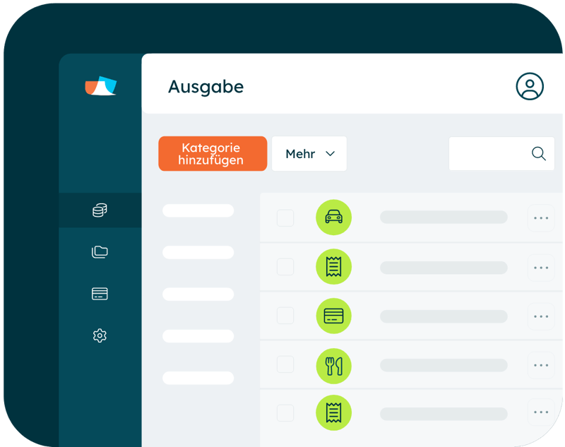 Illustration der Ausgabenübersicht der Firmenkreditkarten-Transaktionen
