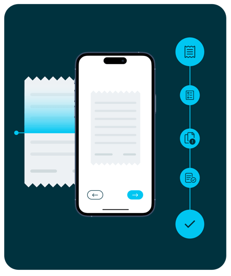 Logging company expenses with mobile tracker
