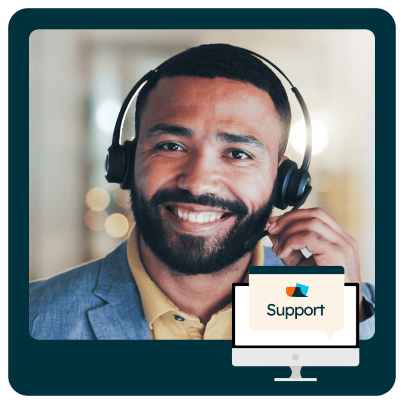 Mann mit Headset als Symbol für Mobilexpense Support