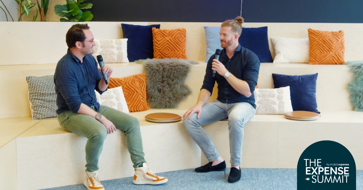 Rolf Tjalsma & Jorden Oud discussing at The Expense Summit