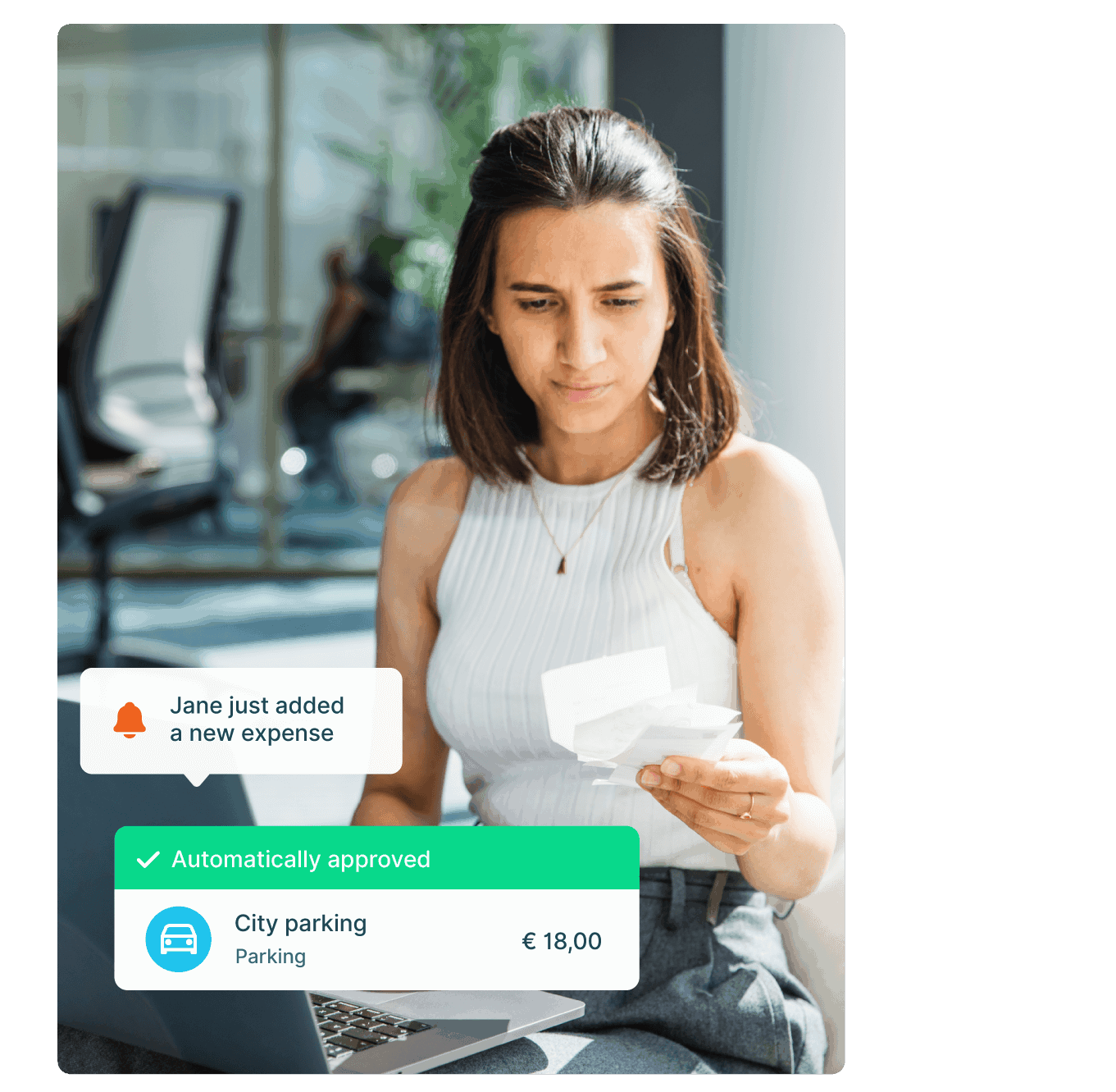 Employee looking at expense automatically approved