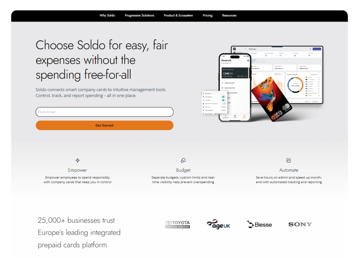 Soldo homepage