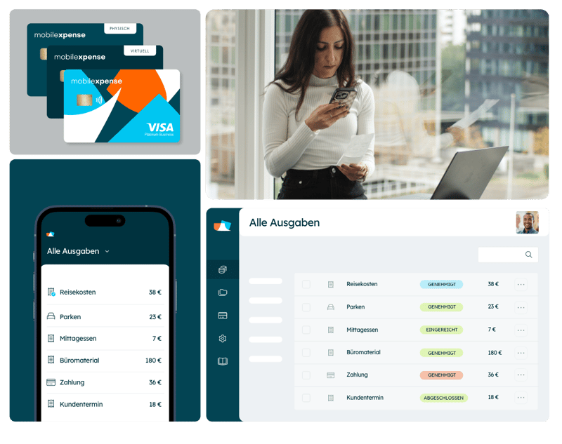 Ein Screenshot der App für das digitale Spesenmanagement